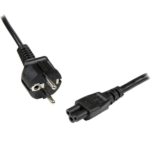 Cable schuko a c5 startech 1m - macho - hembra - negro