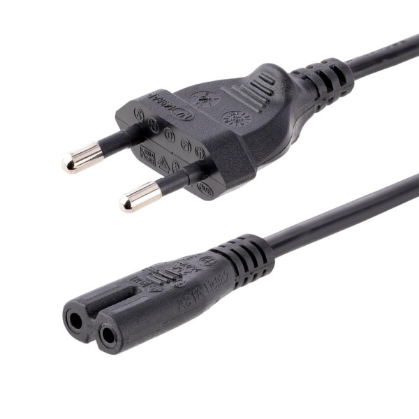 Cable cee7 - 16 a c7 startech 1m - macho - hembra - negro