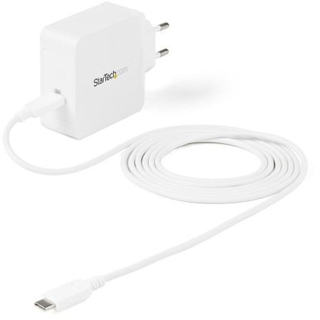 Cargador pared startech wch1ceu 60w 1x usb tipo c blanco + cable usb tipo c 2m