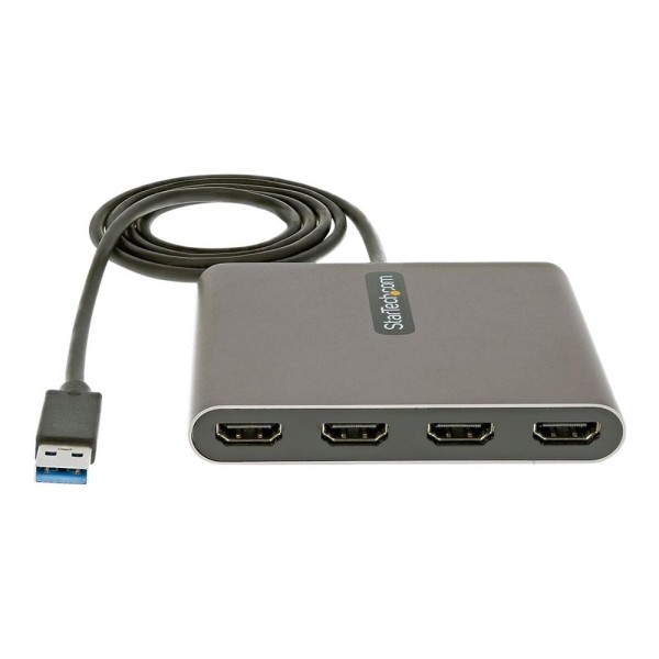 Adaptador usb 3.0 a 4x hdmi startech 1m - macho - hembra - gris