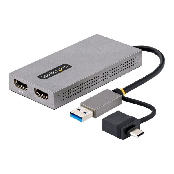 Adaptador usb 3.0 - usb tipo c a 2x hdmi startech macho - hembra - gris
