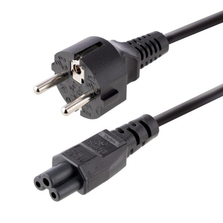 Cable schuko a iec c5 startech 3m - macho - hembra - negro