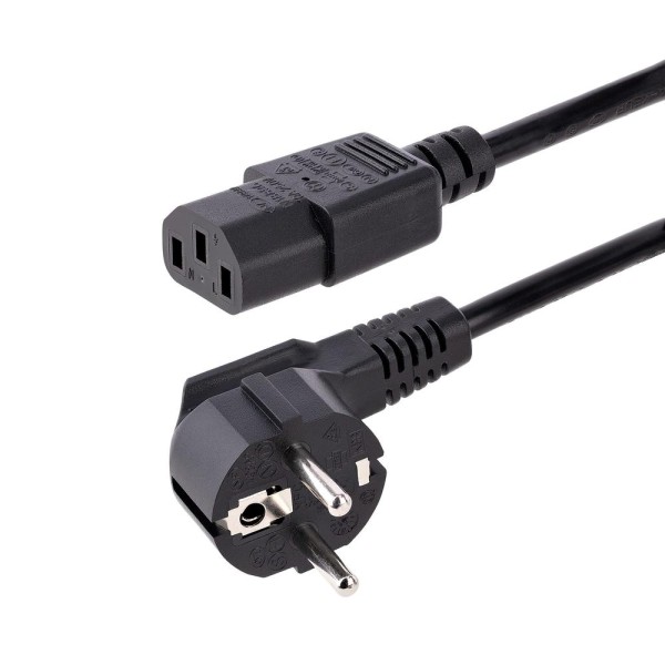 Cable schuko a iec c13 startech 3m - macho - hembra - negro