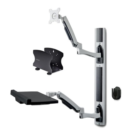 Soporte pared startech vesa hasta 27 pulgadas 100x100mm max 10kg + soportes cpu y teclado y raton