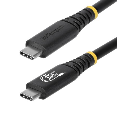 Cable usb tipo c staretch 2m - macho - macho - negro
