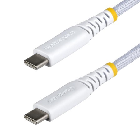 Cable usb tipo c startech 0.30m - macho - macho - blanco trenzado