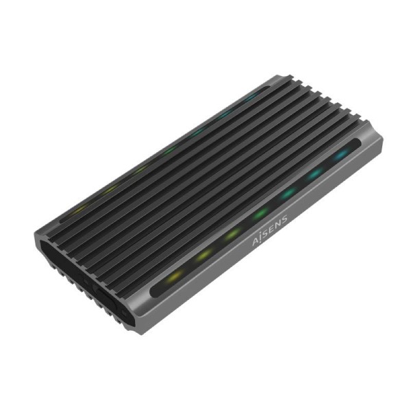 Caja Externa para Disco SSD M.2 SATA/NVMe Aisens ASM2-RGB011GR/ USB 3.2 Gen2/ Sin Tornillos