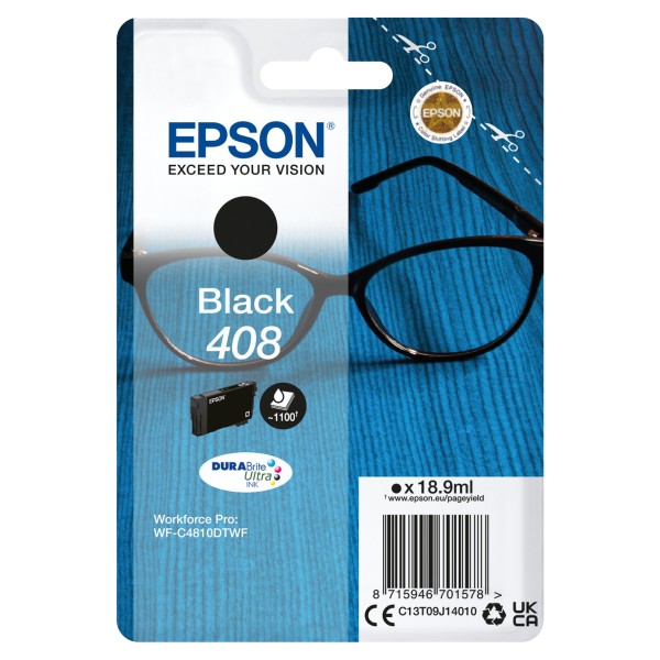Cartucho tinta epson 408 negro durabrite ultra ink