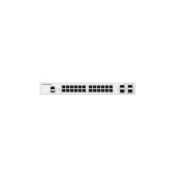 SWITCH GESTIONABLE FORTINET FS-124F L2 24xGE RJ45 4xGE SFP 256 MB DDR3 MONTAJE RACK VENTILADOR