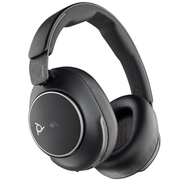 Auriculares Inalámbricos Poly Voyager Surround 80 UC USB Tipo-C + Adaptador USB-C/A/ con Micrófono/ Bluetooth/ Negros