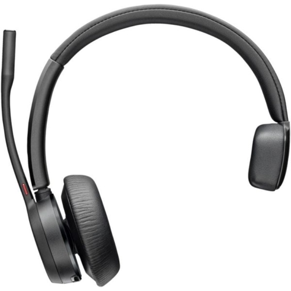 Auricular Inalámbrico Poly Voyager 4310-M para Microsoft Teams + Adaptador BT700 + Base de Carga/ con Micrófono/ Bluetooth/ Negr