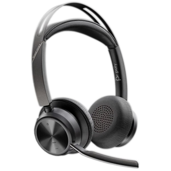 Auriculares Inalámbricos PolyVoyager Focus 2 USB-C-C + Adaptador USB-C/A/ con Micrófono/ Bluetooth/ Negros