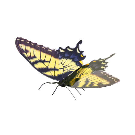 MAQUETA 3D METAL FASCINATIONS MARIPOSA TIGER SWALLOWTAIL MONTAJE SIN PEGAMENTO NI SOLDADURA
