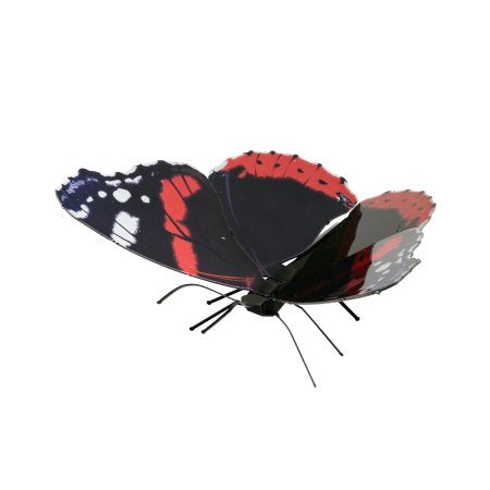 MAQUETA 3D METAL FASCINATIONS MARIPOSA RED ADMIRAL MONTAJE SIN PEGAMENTO NI SOLDADURA MAQUETAS 3D