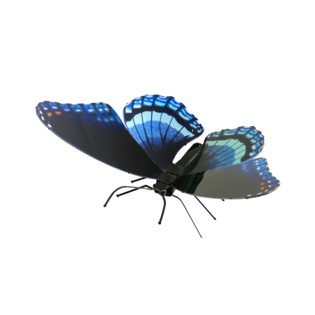MAQUETA 3D METAL FASCINATIONS MARIPOSA RED-SPOTTED PURPLE MONTAJE SIN PEGAMENTO NI SOLDADURA