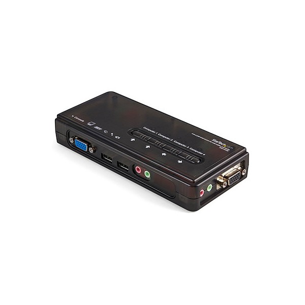 Conmutador kvm startech 4 puertos todo incluido