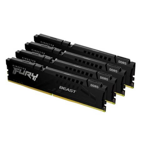 Memoria ram ddr5 128gb 4x 32gb kingston - 5600mt - s - pc5 - 44800 - fury beast - cl40