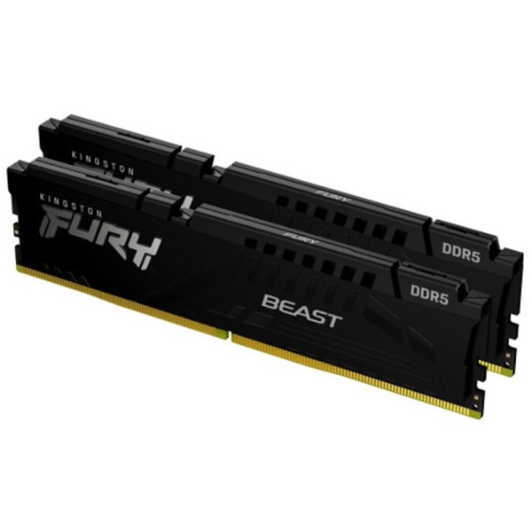 Memoria ram ddr5 16gb 2x 8gb kingston - 6000mt - s - pc5 - 48000 - fury beast - cl30 - 1.35v