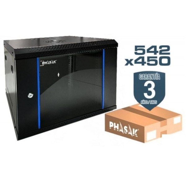 Armario Rack Mural Desmontado Phasak PHO 2207D/ 19″/ Altura 7U