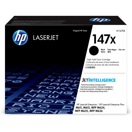 Toner hp 147x w1470x alta capacidad negro m611 -  m612