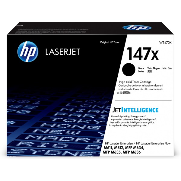 Toner hp 147x w1470x alta capacidad negro m611 -  m612