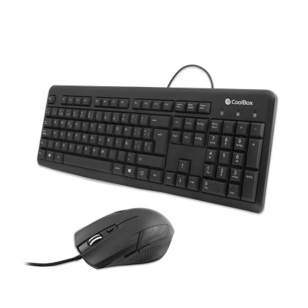 Kit teclado  raton coolbox usb negro coo - ktr - 01u