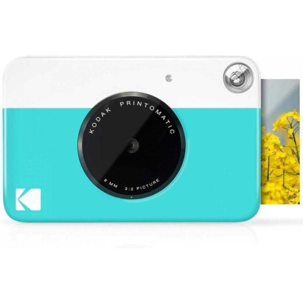 Cámara Digital Instantánea Kodak Printomatic/ 5MP/ Tamaño Foto 2″x3″/ Azul