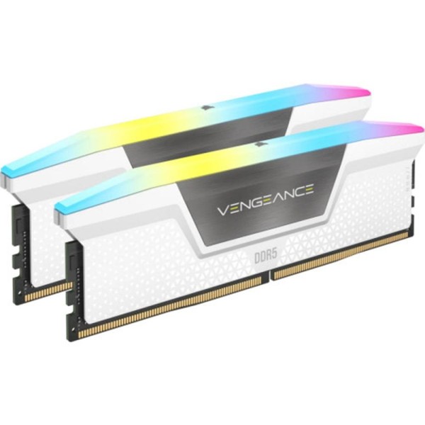 Memoria ram ddr5 32gb 2x16gb corsair vengeance rgb white - 6400mt - s