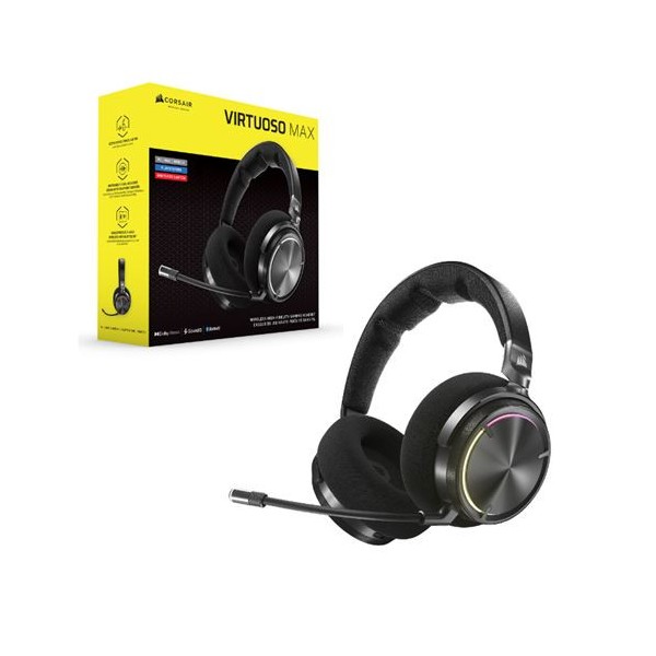 Auriculares gaming corsair virtuoso max inalambrico negro