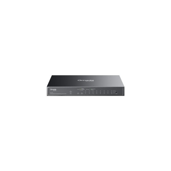 SWITCH SEMIGESTIONABLE TP-LINK OMADA ES210GP 10P 9xLAN 1Gb 8xPoE+ 1x COMBO SFP RJ45 METAL