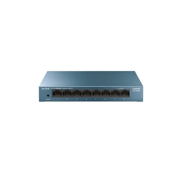 SWITCH NO GESTIONABLE TP-LINK LS108G LITEWAVE 8P GIGA SOBREMESA CARCASA METAL NO RACK