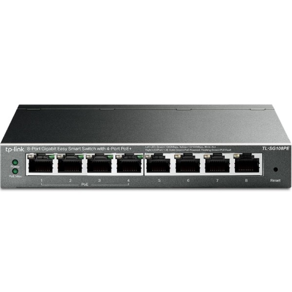 Switch TP-Link TL-SG108PE 8 Puertos/ RJ-45 10/100/1000/ PoE
