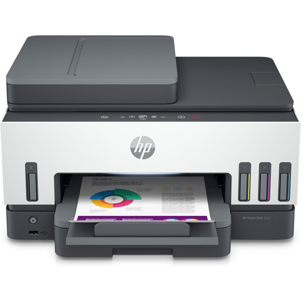 Multifuncion inyeccion hp smart tank 7605 color wifi duplex