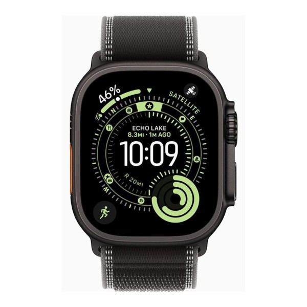 Smartwatch apple watch ultra 3 gps + cellular 49mm black titanium case black - charcoal trail loop - m - l