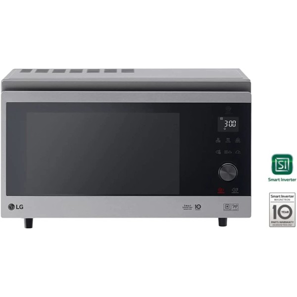 Microondas lg mj3965acs - 39l - 1100w - acero inoxidable -   smart inverter