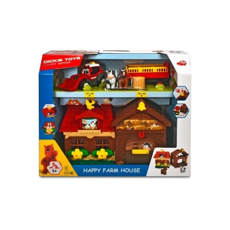 JUGUETE DICKIE TOYS HAPPY FARM LIFE TRACTOR ANIMALES LUZ Y SONIDO