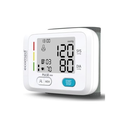 TENSIOMETRO DE MUÑECA MEDISANA BW-83E PANTALLA LCD 120 MEMORIAS DETECTOR ARRITMIA INDICADOR SEMAFORO