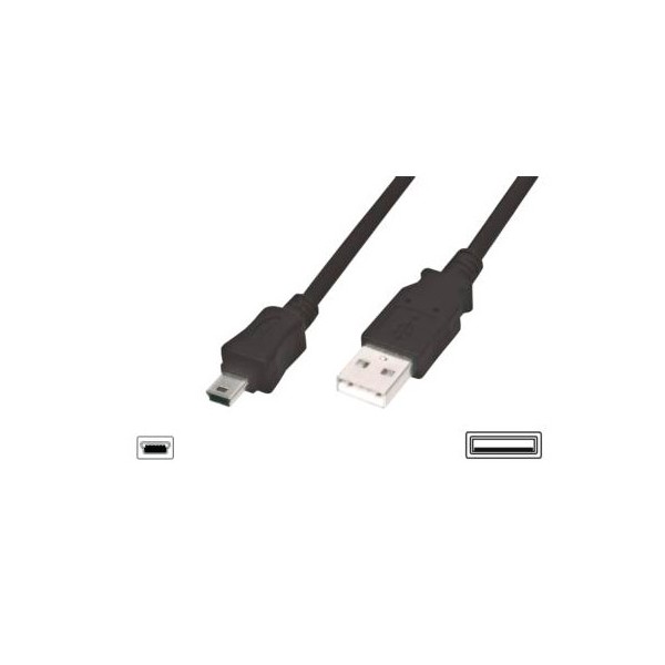 Cable usb 2.0 equip tipo a - b mini (5pin) 1.8m