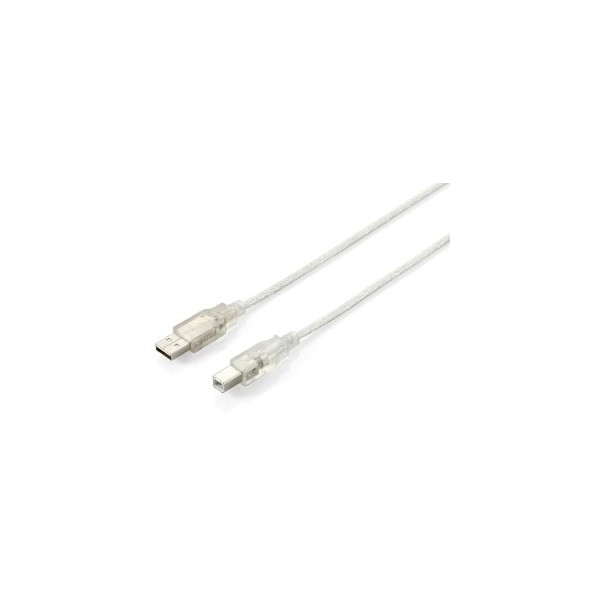 CABLE USB-A A USB-B 1.8M EQUIP 128650 TRANSPARENTE 1.8M
