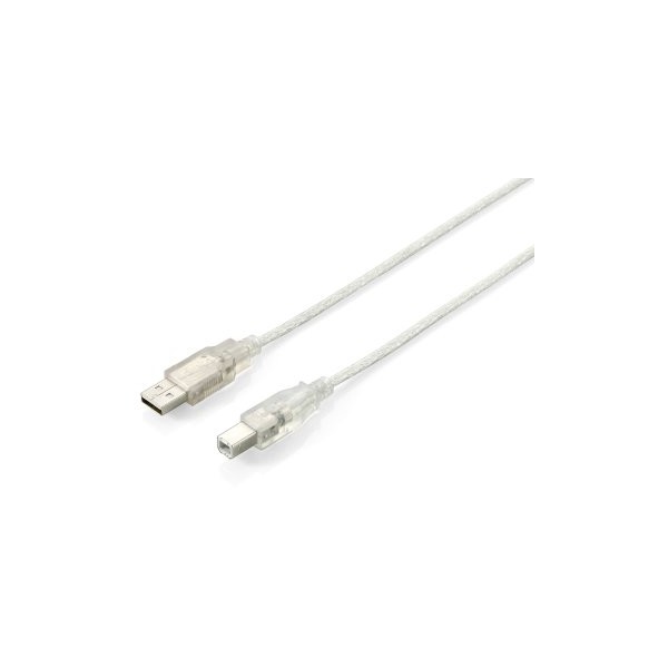 CABLE USB-A A USB-B 3M EQUIP USB 2.0 TRANSPARENTE 3M