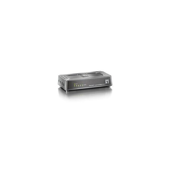 SWITCH LEVEL ONE NO GESTION 5 PUERTOS 10/100 MINI NO RACK BASE MAGNETICA