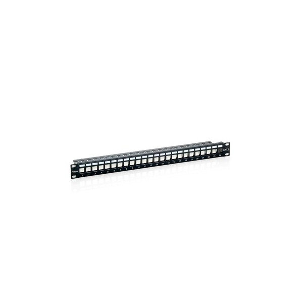 Patch panel equip vacio cat.6 24 puertos keystone 1u