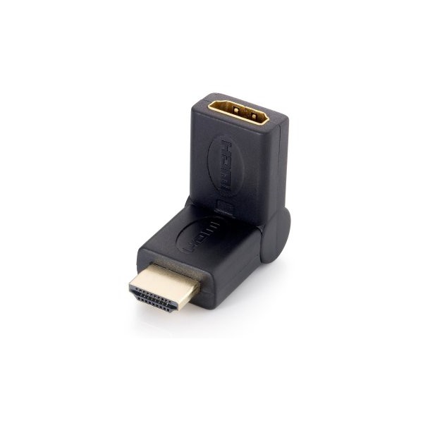 ADAPTADOR HDMI EQUIP MACHO - HDMI HEMBRA PIVOTANTE 45º 118911