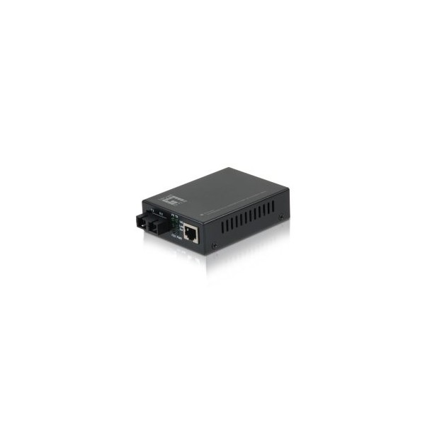 CONVERSOR FIBRA OPTICA LEVEL ONE 10/100TX A 100BASE-FX SC (40km)