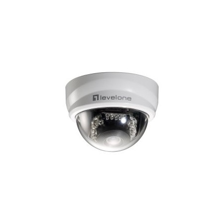 CAMARA INTERIOR RJ45 LEVEL ONE MINI DOMO NO WIFI 2 MEGAPIXEL DIA&NOCHE POE FCS-3101