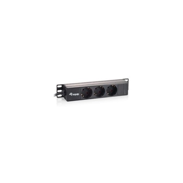 REGLETA ALIMENTACION RACK 10″ 3 TOMAS 1U