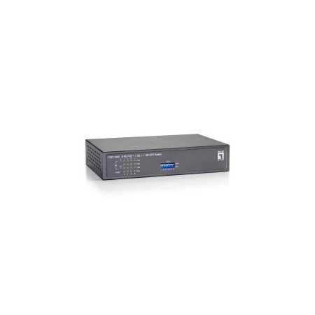SWITCH NO GESTIONABLE LEVEL ONE FGP-1000 10P 8xPoE 100Mb 1xGb 1xGb SFP 120W CARCASA METALICA