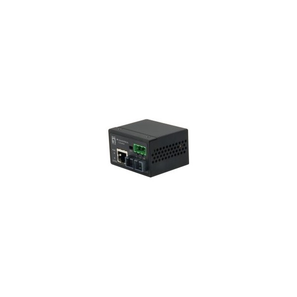 CONVERSOR DE MEDIOS LEVEL ONE RJ45 A SC MONO MODO INDUSTRIAL IEC-4301