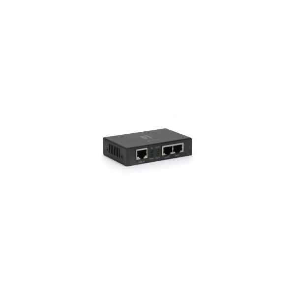 POE EXTENDER LEVEL ONE POR-0103 2 PUERTOS PoE+ EXTIENDE 100m