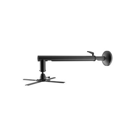SOPORTE DE PROYECTOR EQUIP DE PARED 670-900MM ROTACION 360º INCLINACION 20º HASTA 30KG COLOR NEGRO
